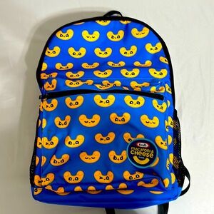 Blue and yellow macaroni and cheese kids backpack
